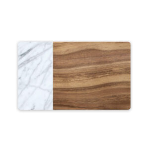 Tarhong Acacia Wood & Carrara Marble Pet Placemat 11.5" x 19" 789313392070