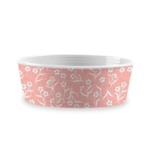Tarhong Flower Fields Single Wall Pet Bowl Medium Blush 6.7" x 2.3"/4 Cups 789313595570